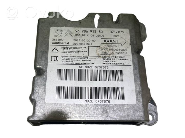 Citroen C4 II Picasso Module de contrôle airbag 9678691580