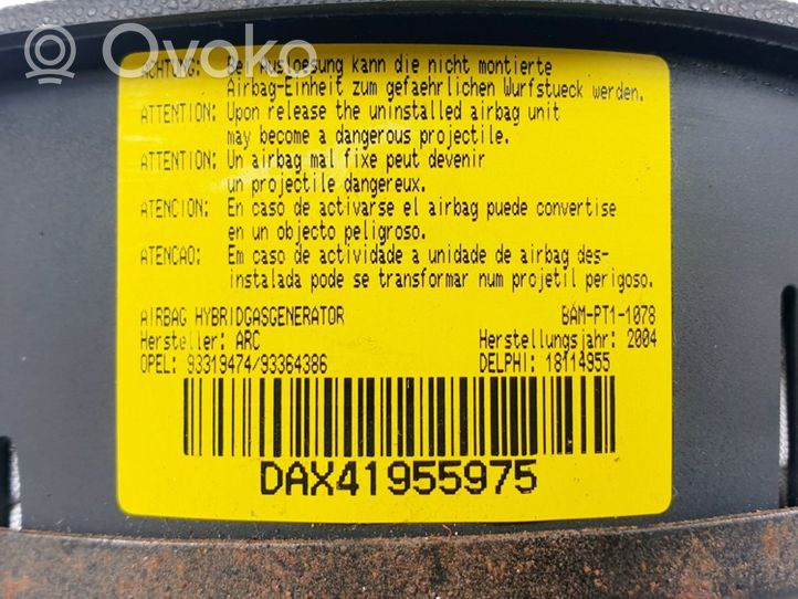 Opel Tigra B Airbag del volante 93319474