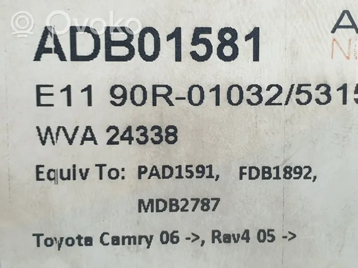 Toyota RAV 4 (XA30) Klocki hamulcowe tylne ADB01581