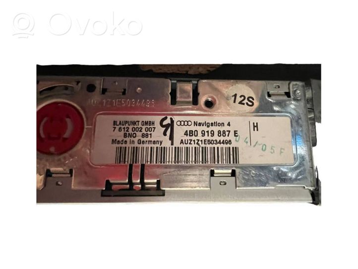 Audi A4 S4 B7 8E 8H Navigacijos (GPS) valdymo blokas 4B0919887E