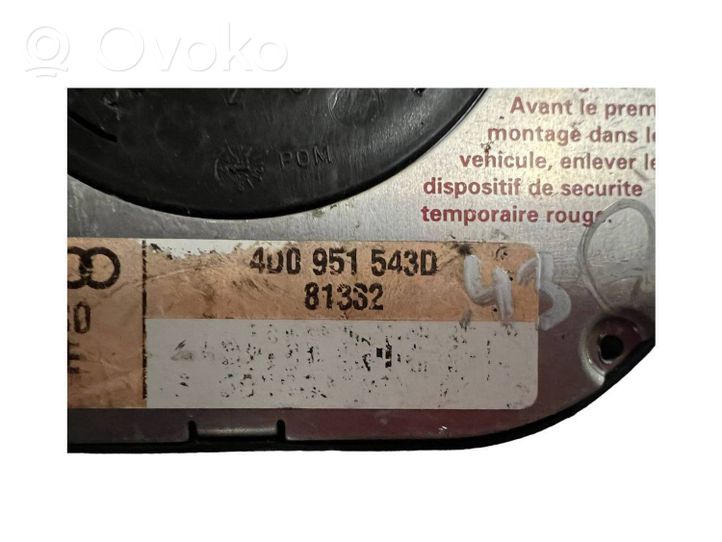 Audi A6 S6 C4 4A Bague collectrice/contacteur tournant airbag (bague SRS) 4D0951543D