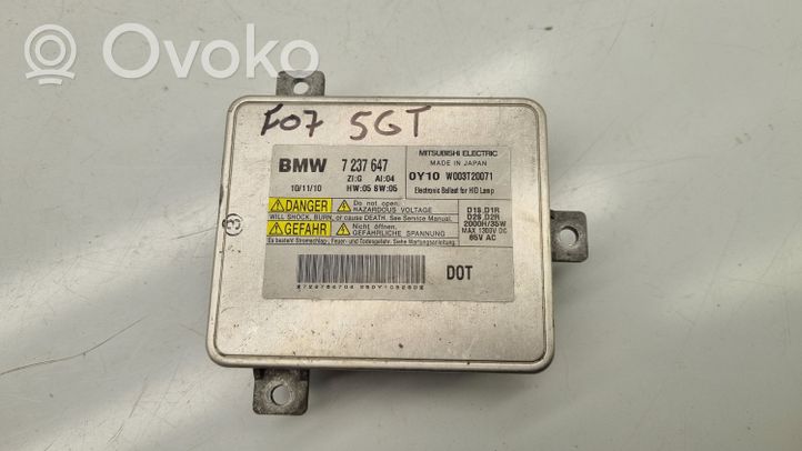 BMW 5 GT F07 Module de ballast de phare Xenon 7237647