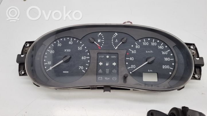 Renault Kangoo I Moottorinohjausyksikön sarja ja lukkosarja 8200217759