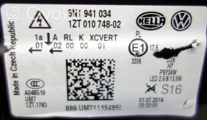 Volkswagen Tiguan Lampy przednie / Komplet 5N1941033B