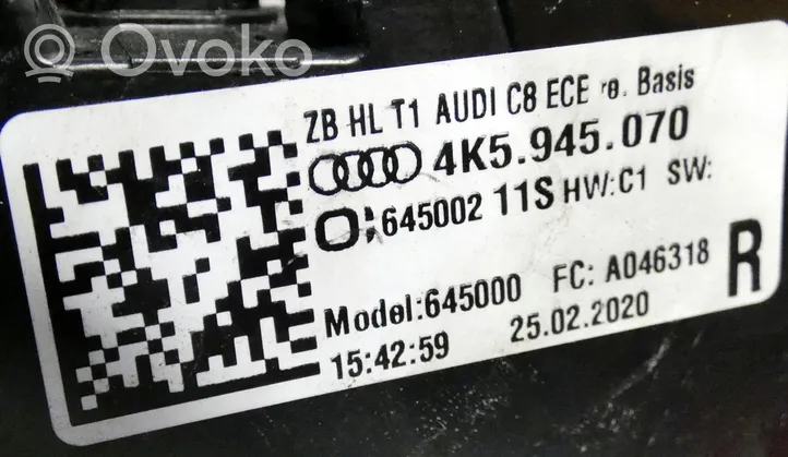 Audi A6 S6 C8 4K Feux arrière / postérieurs W3870