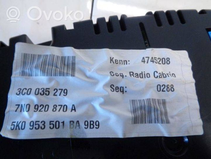 Volkswagen Sharan Spidometrs (instrumentu panelī) 7N0920870A