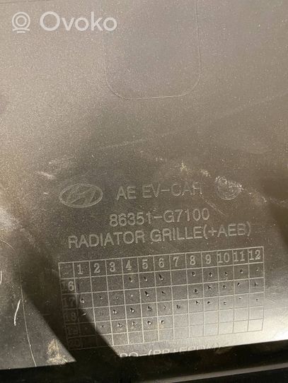 Hyundai Ioniq Grille calandre supérieure de pare-chocs avant 86351G7100