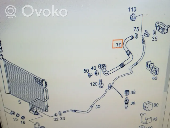Mercedes-Benz CLK AMG A208 C208 Przewód chłodzenia turbiny A2038300715