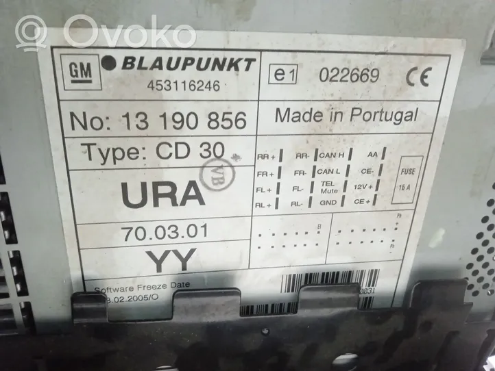 Opel Zafira B Unité de contrôle son HiFi Audio 13190856