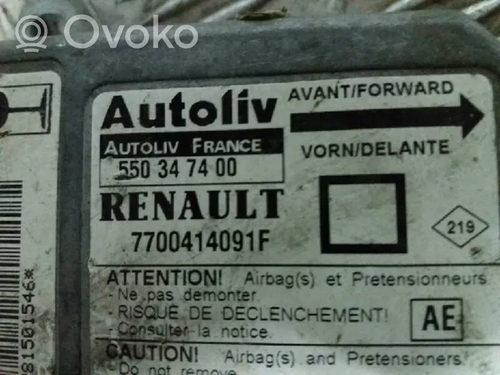 Renault Megane I Centralina/modulo airbag 550347400
