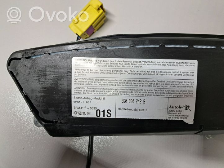 Skoda Fabia Mk2 (5J) Poduszka powietrzna Airbag fotela 6Q0880242B