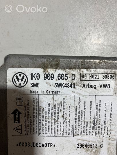 Audi A2 Gaisa spilvenu vadības bloks 1K0909605D