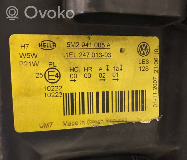 Volkswagen Golf Plus Lampa przednia 5M2941005A