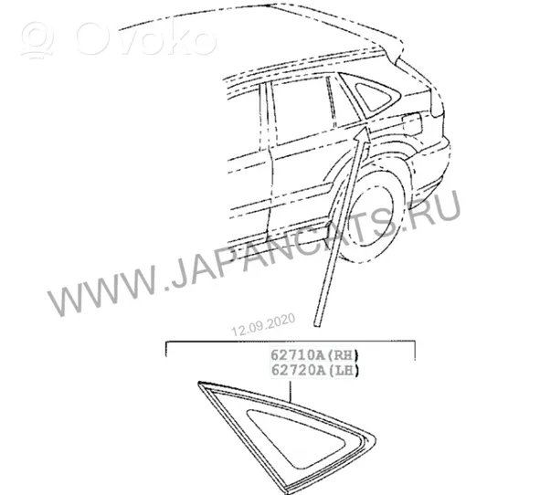 Lexus RX 330 - 350 - 400H Boczek / Tapicerka boczna bagażnika 6271048170