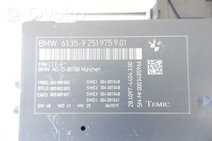 BMW 5 F10 F11 Modulo luce LCM 9251975