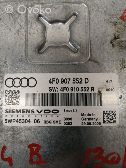 Audi A6 S6 C6 4F Moottorin ohjainlaite/moduuli 4F0907552D