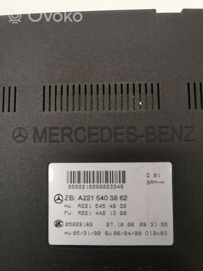 Mercedes-Benz S W221 Unité de contrôle SAM A2215403862
