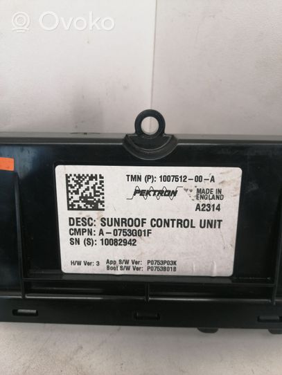 Tesla Model S Sunroof control unit/module 100751200A