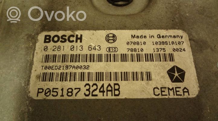 Jeep Grand Cherokee (WK) Motora vadības bloka ECU P05187324AB