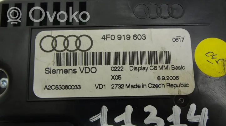 Audi Q7 4L Monitor / wyświetlacz / ekran A2C53080033