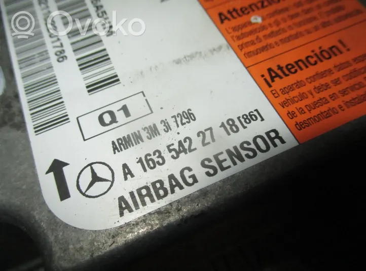 Mercedes-Benz ML W163 Centralina/modulo airbag 