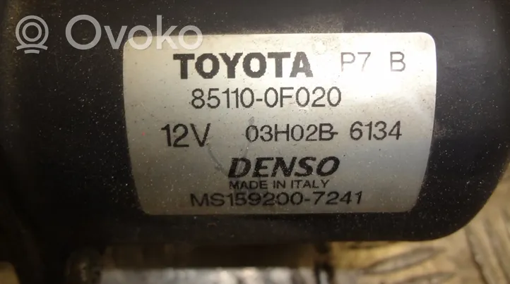 Toyota Corolla Verso E121 Varillaje del limpiaparabrisas delantero 