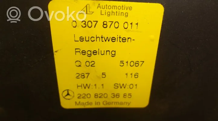 Mercedes-Benz S W220 Sterownik / Moduł świateł LCM 0307870011