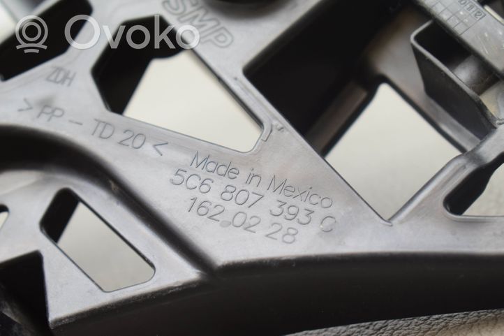 Volkswagen Jetta VI Staffa angolare del supporto di montaggio del paraurti 5C6807393C
