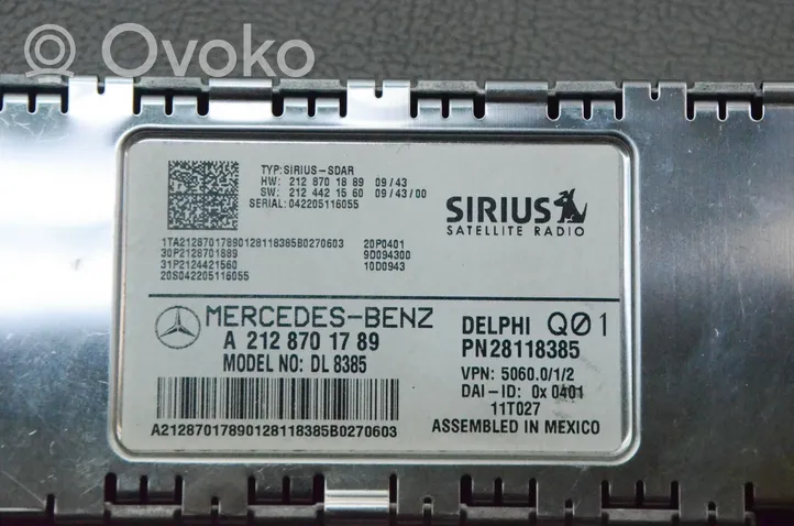 Mercedes-Benz GLK (X204) Amplificador de sonido A2128701789