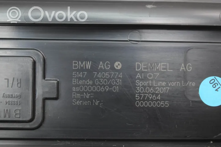 BMW 5 G30 G31 Altro elemento di rivestimento sottoporta/montante 7390218