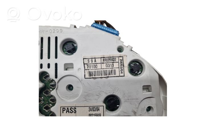 Honda CR-V Compteur de vitesse tableau de bord HR0299032