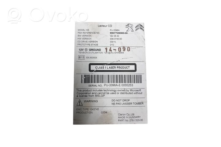 Peugeot 508 Caricatore CD/DVD 980772908000