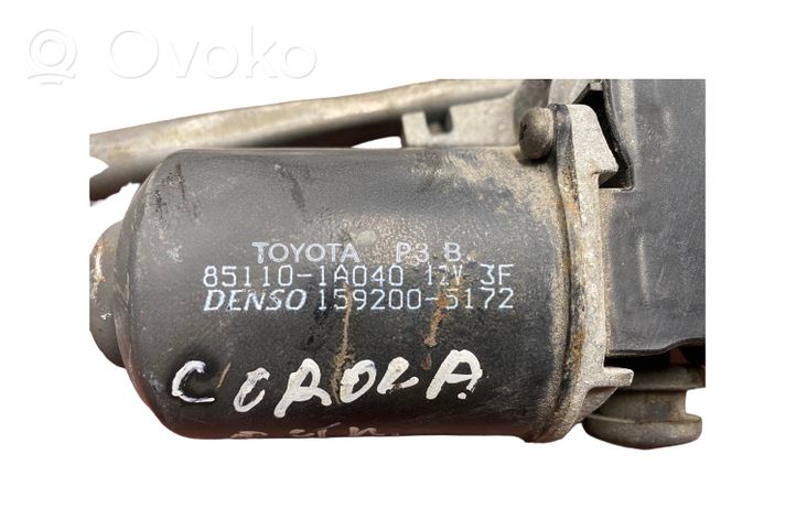Toyota Corolla E120 E130 Mechanizm i silniczek wycieraczek szyby przedniej / czołowej 851101A040