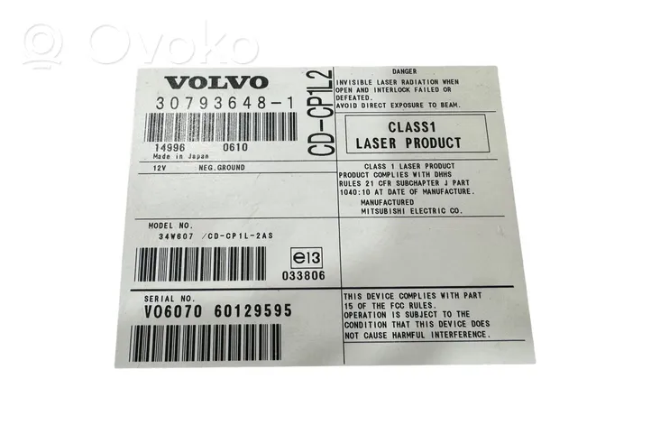 Volvo V50 Unité principale radio / CD / DVD / GPS 307936481