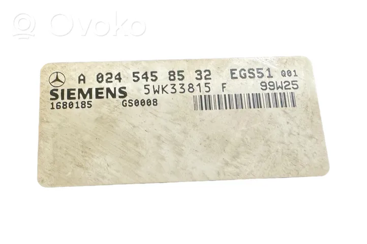 Mercedes-Benz CLK A208 C208 Module de contrôle de boîte de vitesses ECU A0245458532