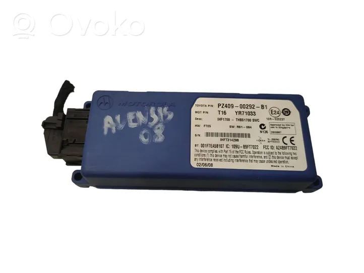 Toyota Avensis T250 Moduł / Sterownik Bluetooth PZ40900292B1