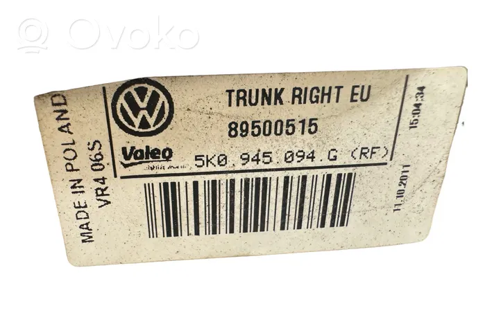 Volkswagen Golf VI Takaluukun takavalot 5K0945094G