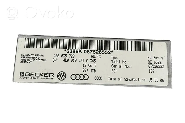 Audi Q7 4L Multimedian ohjauslaite 4E0035729