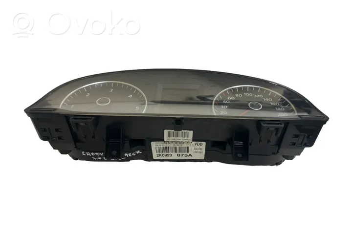 Volkswagen Caddy Speedometer (instrument cluster) 2K0920875A