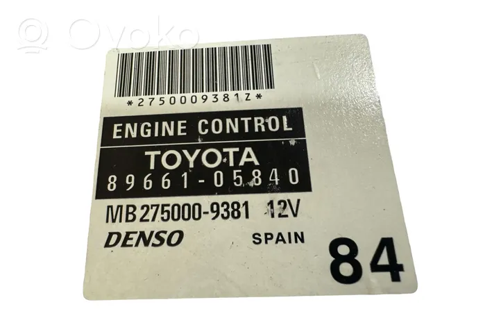 Toyota Avensis T250 Calculateur moteur ECU 8966105840