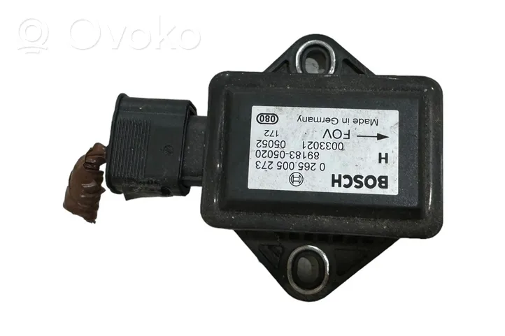 Toyota Avensis T250 Capteur de vitesse de lacet d'accélération ESP 8918305020