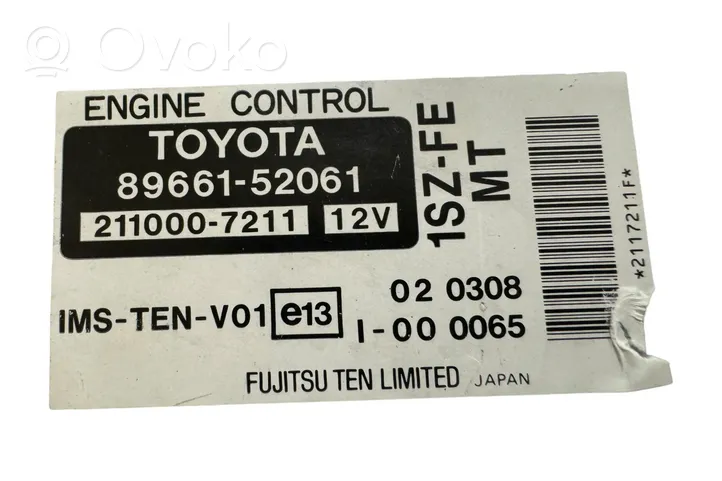 Toyota Yaris Sterownik / Moduł ECU 8966152061
