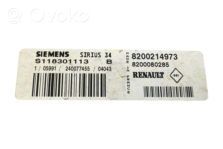 Renault Kangoo I Sterownik / Moduł ECU 8200214973