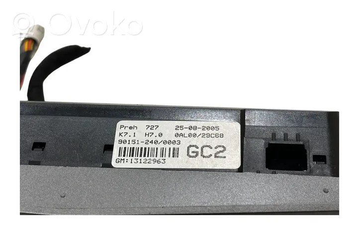 Opel Astra H Climate control unit 13122963