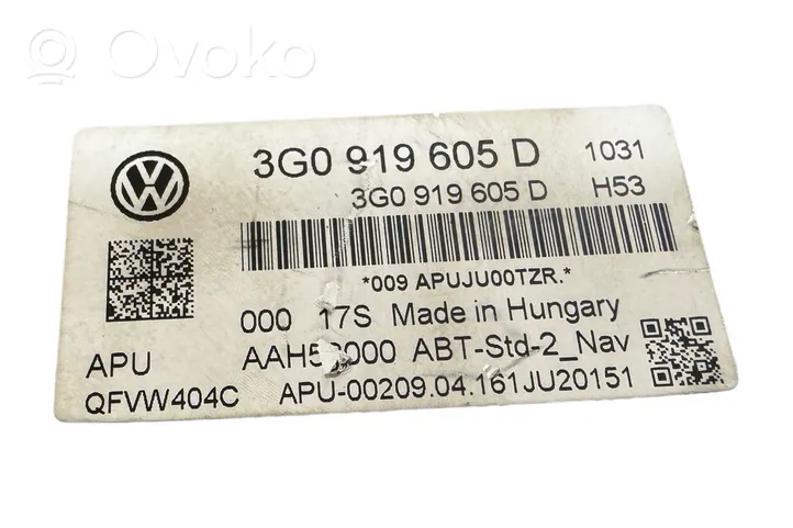 Volkswagen PASSAT B8 Monitor / wyświetlacz / ekran 3G0919605D
