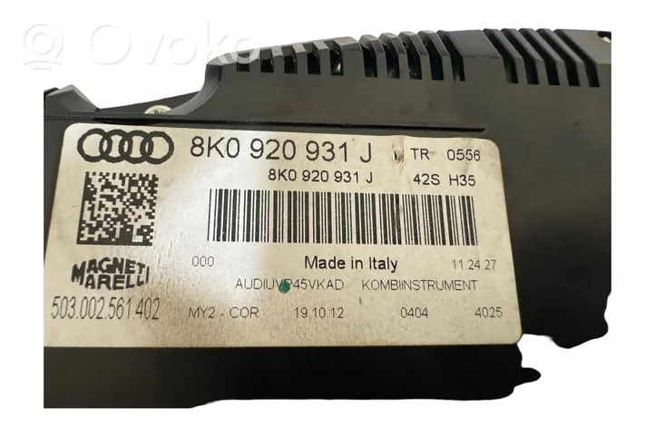 Audi A4 S4 B8 8K Tachimetro (quadro strumenti) 8K0920931J