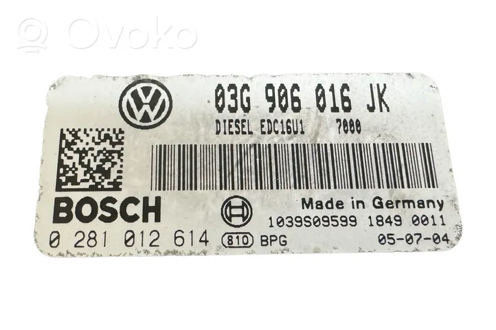 Volkswagen Jetta V Calculateur moteur ECU 03G906016JK