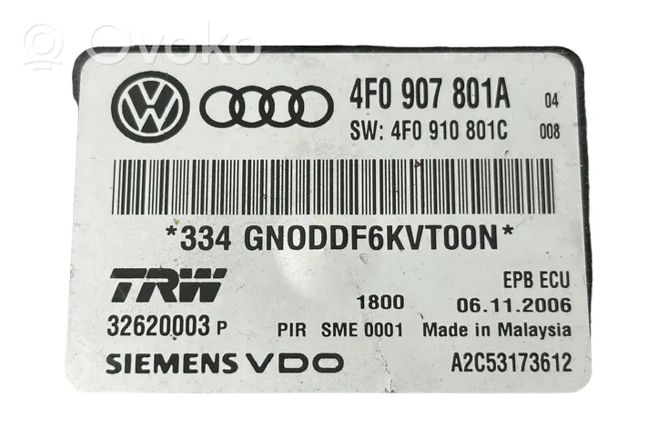 Audi A6 S6 C6 4F Moduł / Sterownik hamulca 4F0907801A