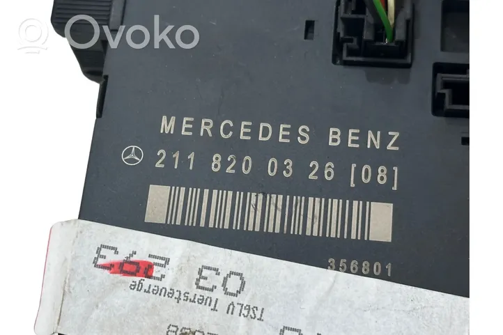 Mercedes-Benz E W211 Centralina/modulo portiere 2118200326