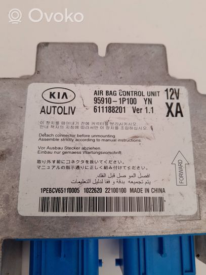 KIA Venga Module de contrôle airbag 95910-1P100